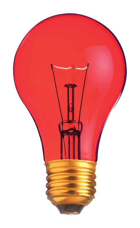 SATCO - Satco 25 W A19 A-Line Incandescent Bulb E26 (Medium) Red 1 pk - Case of 12