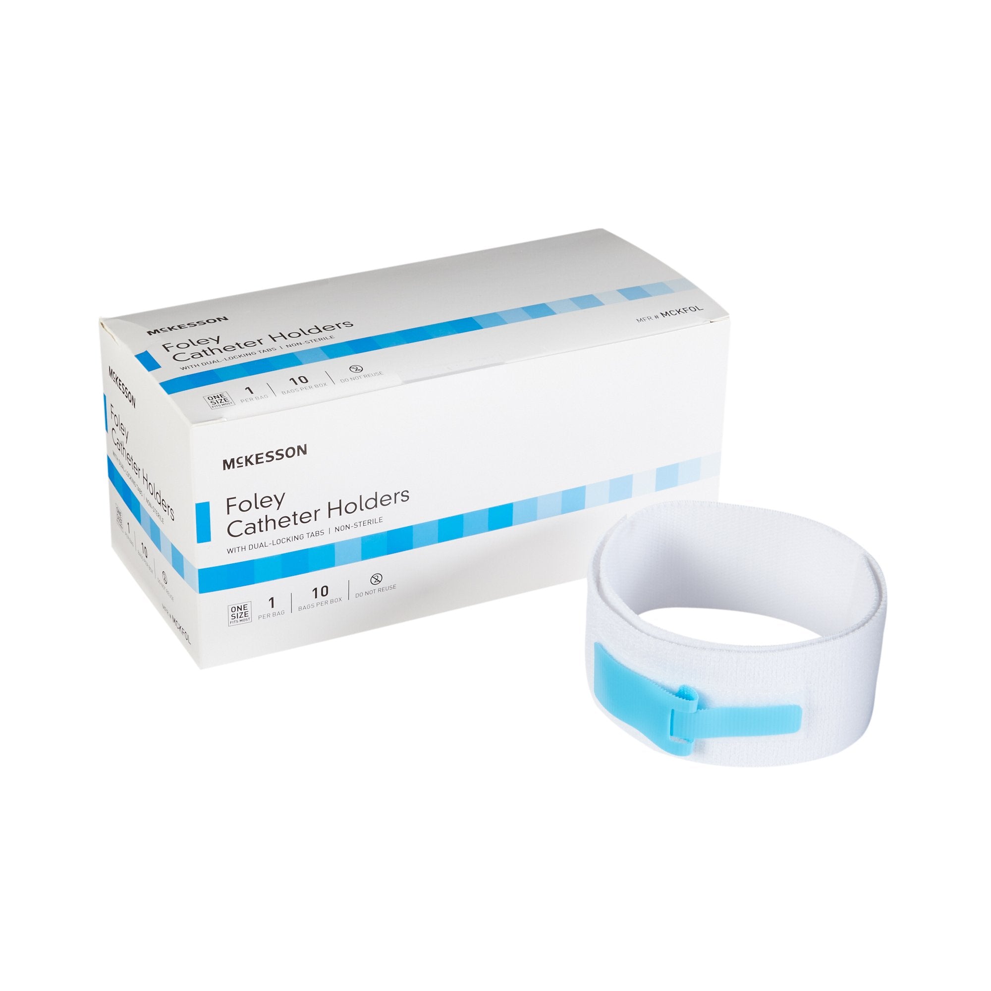 McKesson Brand - Leg Strap McKesson 2 X 24 Inch Length, Dual-Locking Tabs, Stretch Material, Hook and Loop Closure, Nonsterile [1/BG]