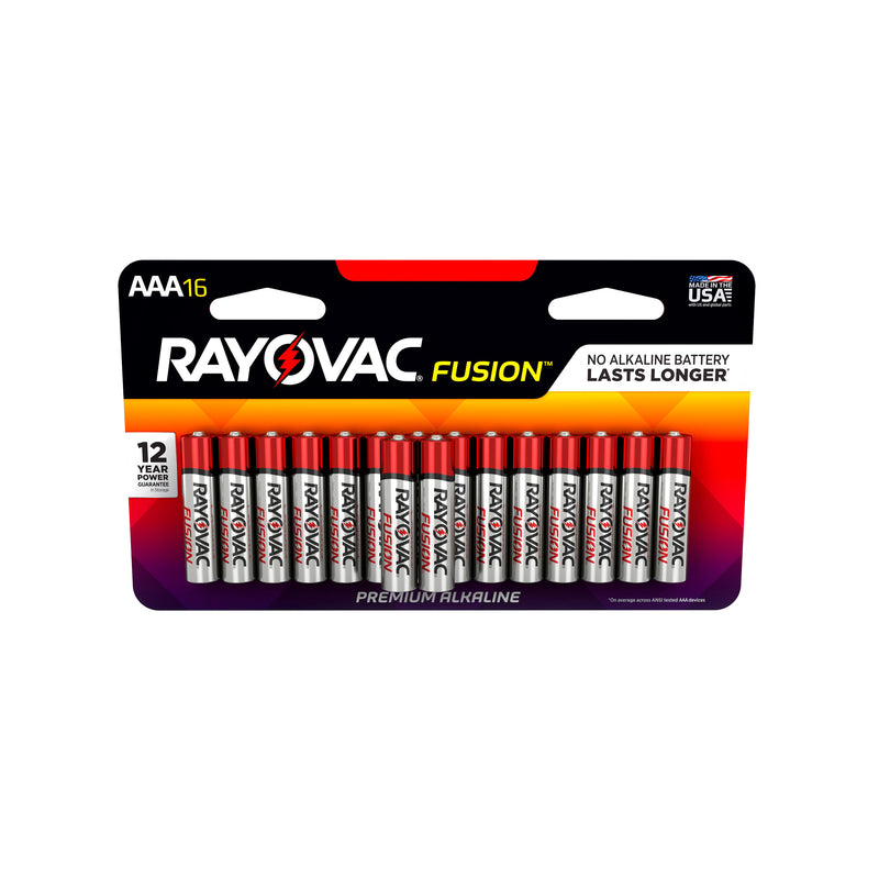 RAYOVAC - Rayovac Fusion AAA Alkaline Batteries 16 pk Carded