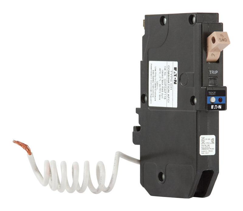 EATON - Eaton Cutler-Hammer 15 amps Arc Fault Single Pole Circuit Breaker