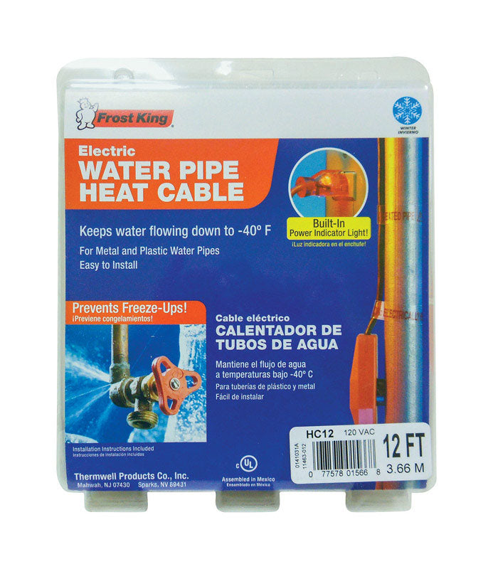 FROST KING - Frost King 12 ft. L Heating Cable For Water Pipe