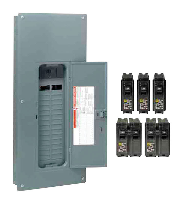 SQUARE D - Square D HomeLine 200 amps 120/240 V 30 space 60 circuits Wall Mount Load Center Main Breaker Kit