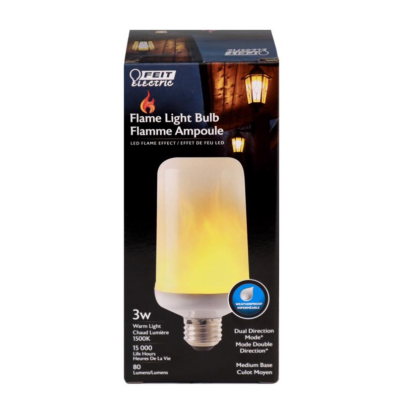 FEIT - Feit LED Flame Bulb S6 E26 (Medium) LED Bulb Warm Candle Light 30 Watt Equivalence 1 pk