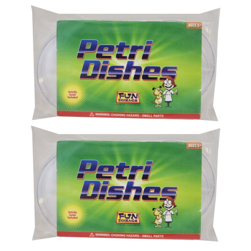 FUN SCIENCE - Petri Dishes, Extra Deep, 4 Per Pack, 2 Packs
