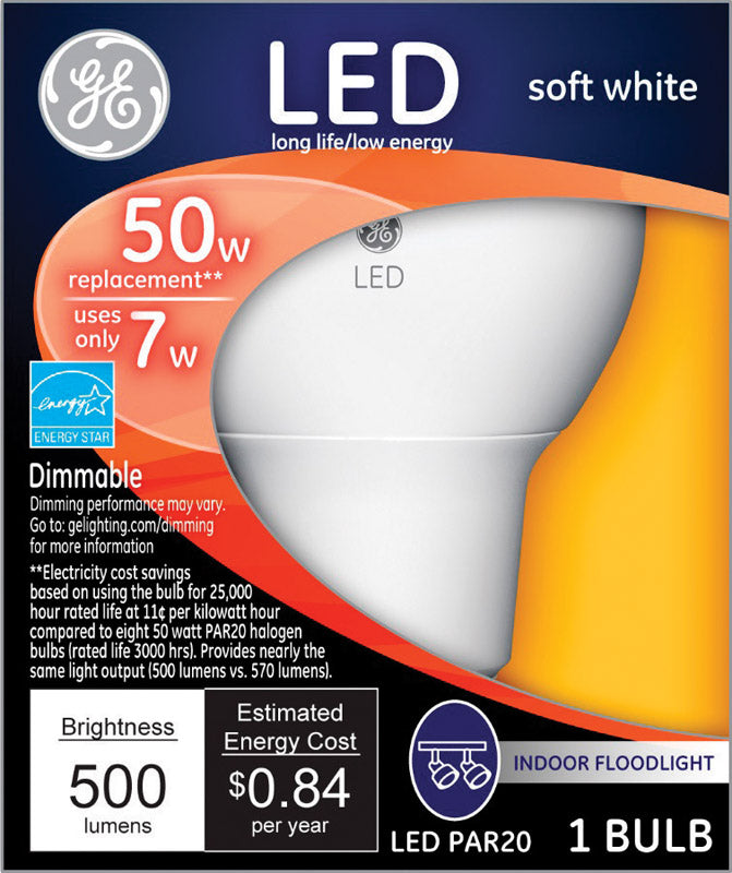 GE - GE 7 W PAR20 HID Bulb 500 lm White Floodlight 1 pk - Case of 3