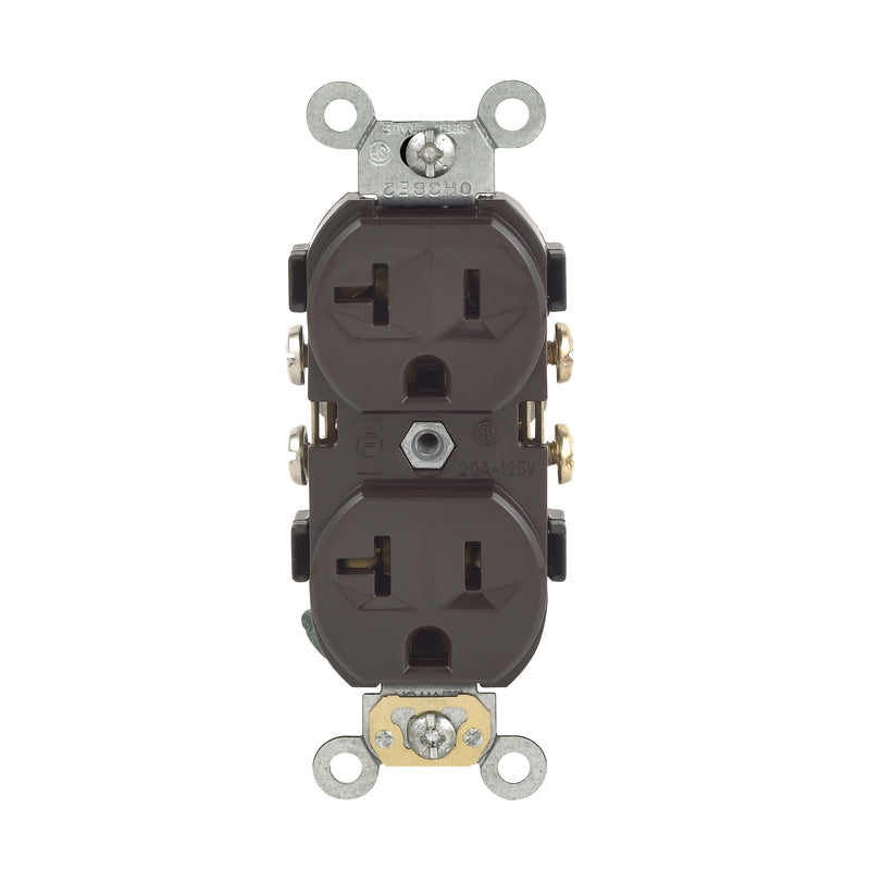 LEVITON - Leviton 20 amps 125 V Duplex Brown Outlet 5-20R 1 pk [CBR20]