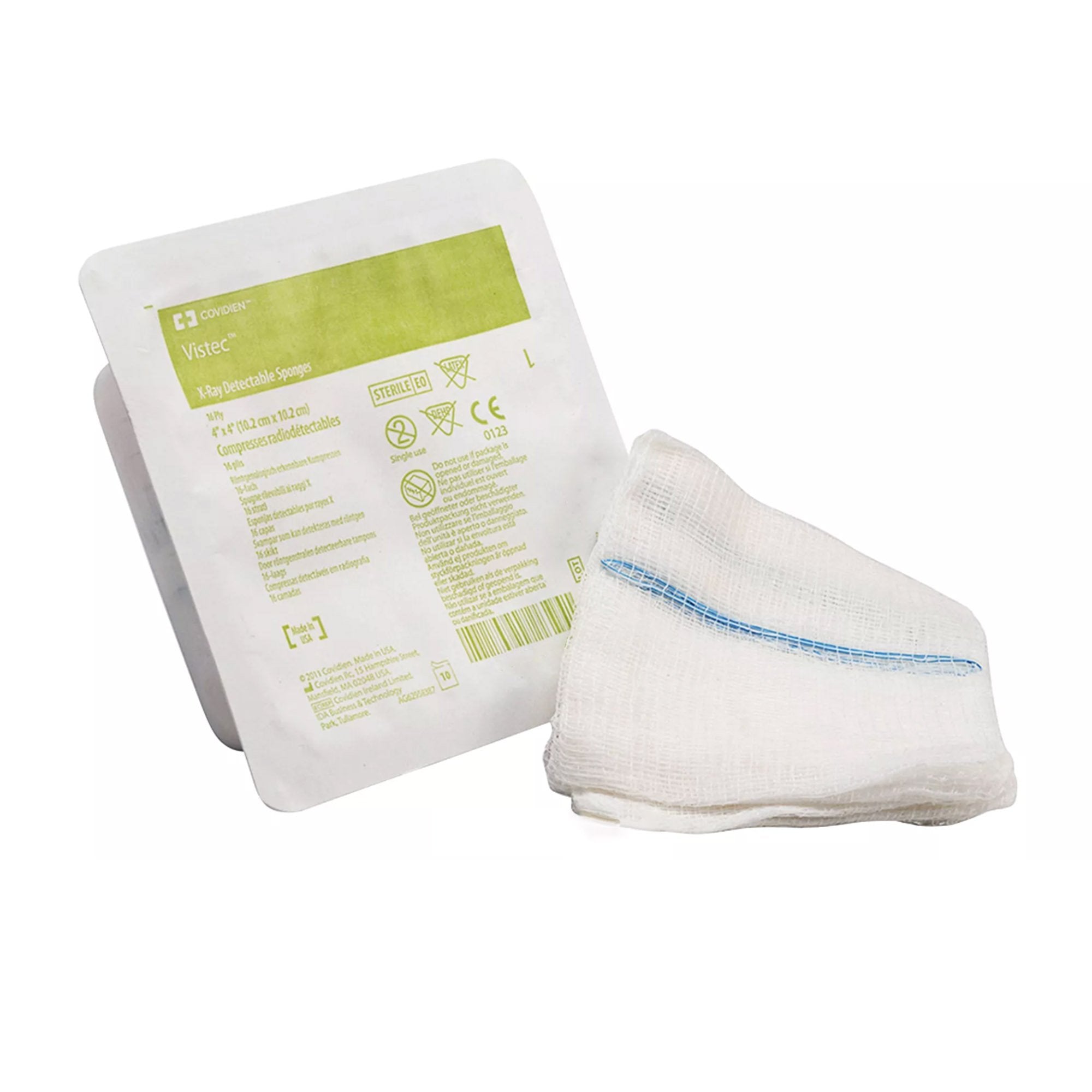 Cardinal - Gauze Sponge X-Ray Detectable Visitec™ 4 X 4 Inch 16-Ply NonSterile X-Ray Detectable 10 per Pack [20/CS]