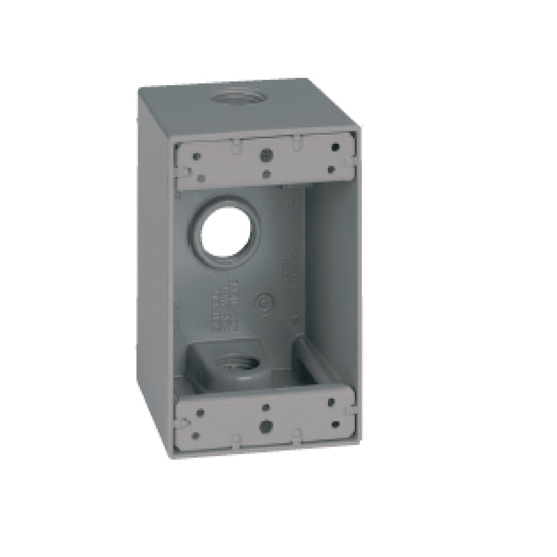 SIGMA - Sigma Engineered Solutions New Work 25.5 cu in Rectangle Metallic 1 gang Weatherproof Box Gray [14256]