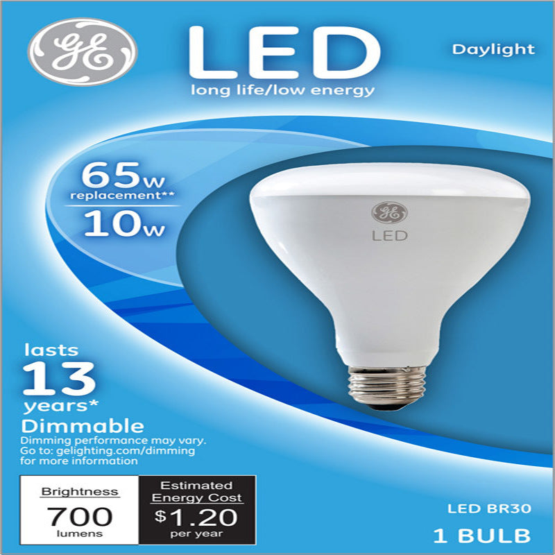 GE - GE BR30 E26 (Medium) LED Bulb Daylight 65 Watt Equivalence 1 pk - Case of 6 [40946]