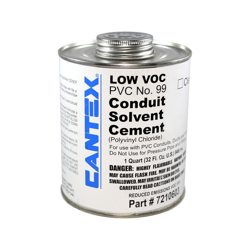 CANTEX - Cantex Clear Conduit Solvent Cement For PVC 1 qt