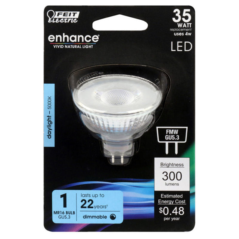 FEIT - Feit Enhance MR16 GU5.3 LED Bulb Daylight 35 Watt Equivalence 1 pk