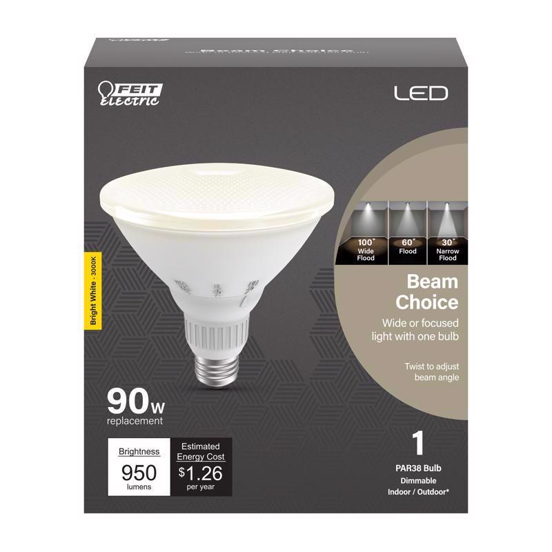 FEIT - Feit PAR38 E26 (Medium) LED Bulb Bright White 90 Watt Equivalence 1 pk [PAR38/ADJ/930CA]