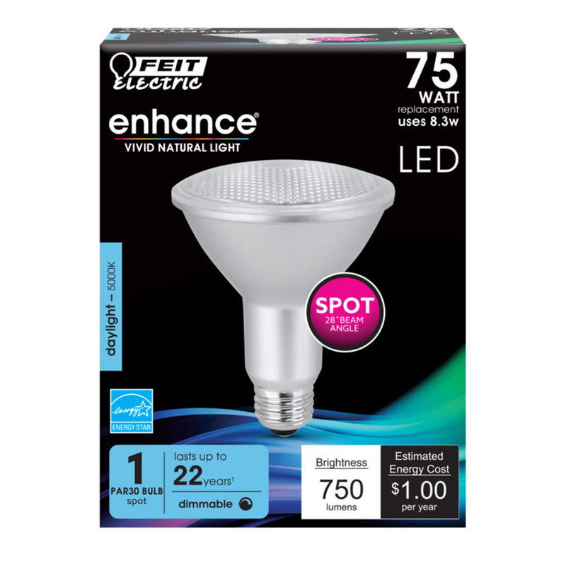 FEIT - Feit Enhance PAR30 E26 (Medium) LED Bulb Daylight 75 Watt Equivalence 1 pk [PAR30LDMSP950CA]