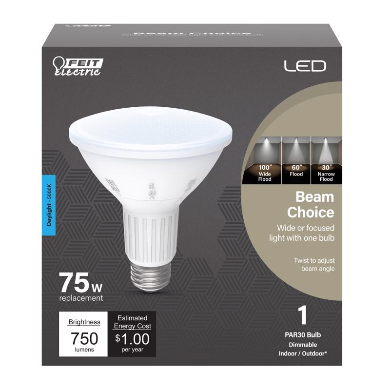 FEIT - Feit Intellibulb BeamChoice PAR30 E26 (Medium) LED Bulb Daylight 75 Watt Equivalence 1 pk