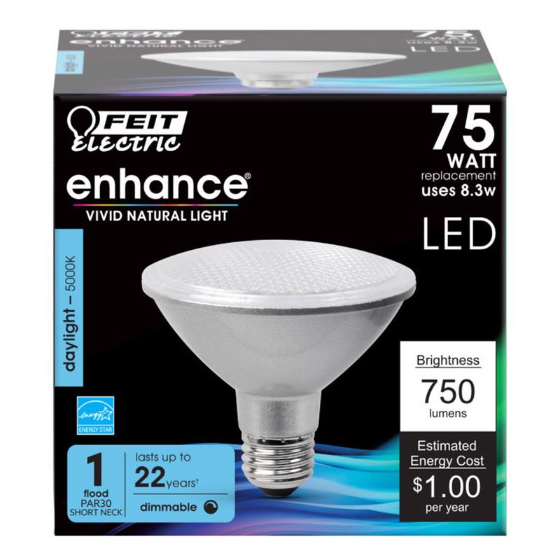 FEIT - Feit Enhance PAR30 E26 (Medium) LED Bulb Daylight 75 Watt Equivalence 1 pk [PAR30SDM/950CA]