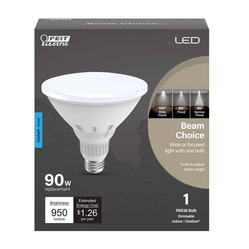 FEIT - Feit Intellibulb PAR38 E26 (Medium) LED Bulb Daylight 90 Watt Equivalence 1 pk