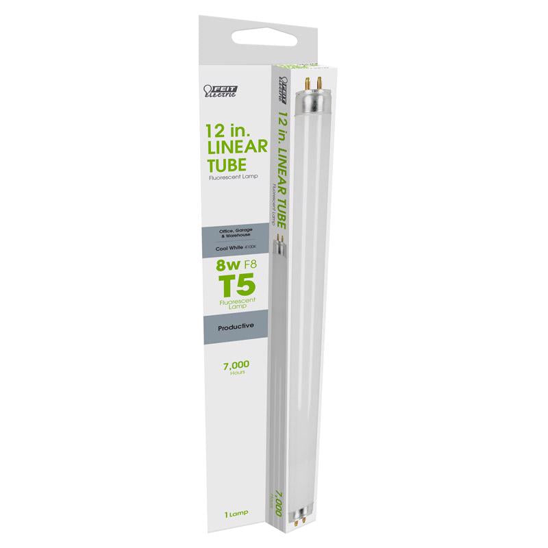 FEIT - Feit Legacy Bulbs 8 W T5 0.63 in. D X 12 in. L Fluorescent Bulb Cool White Linear 4100 K 1 pk