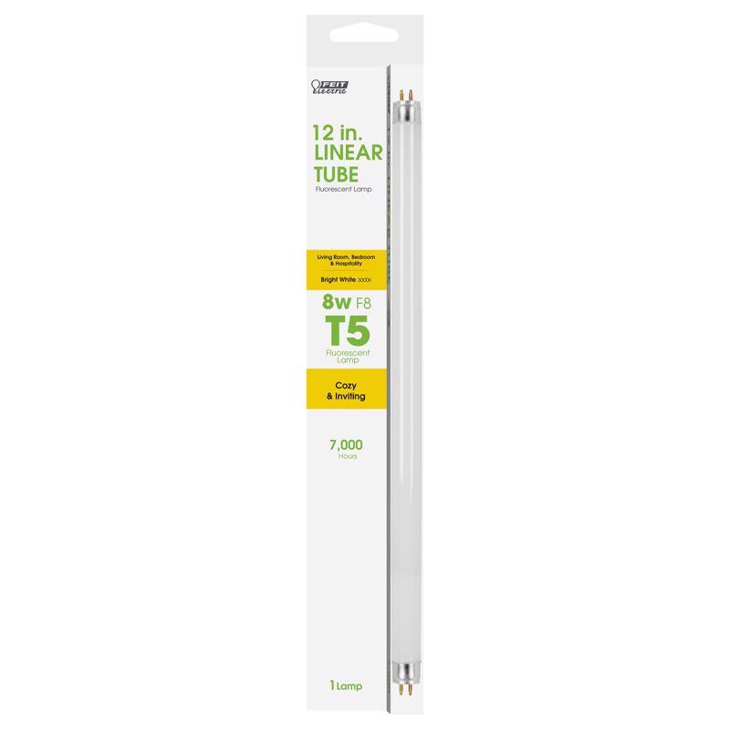 FEIT - Feit Legacy Bulbs 8 W T5 0.6 in. D X 12 in. L Fluorescent Bulb Bright White Linear 3000 K 1 pk