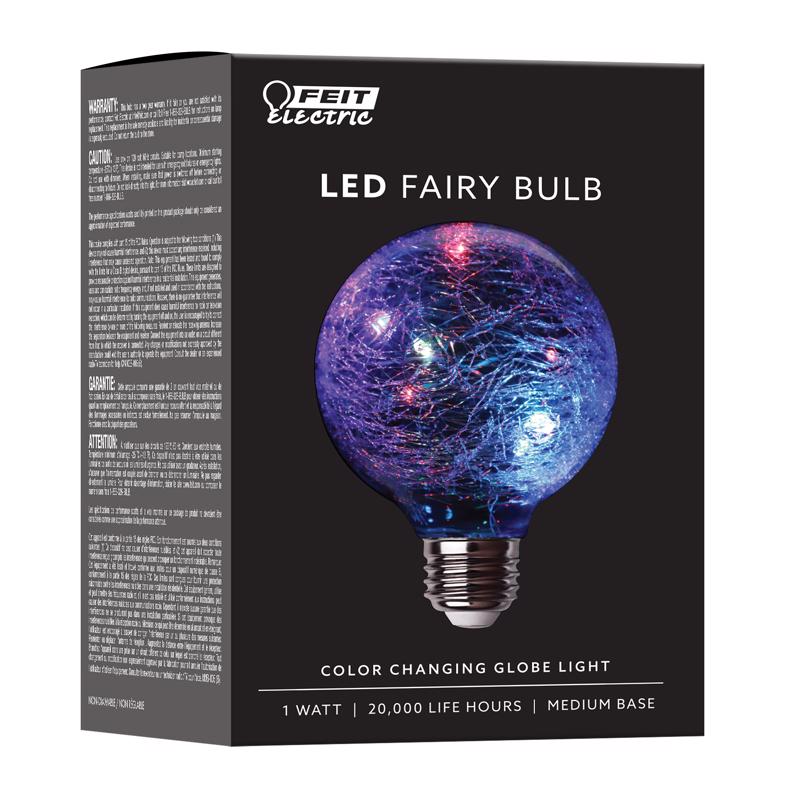 FEIT - Feit LED Specialty G25 E26 (Medium) LED Bulb Multi-Colored 1 Watt Equivalence 1 pk