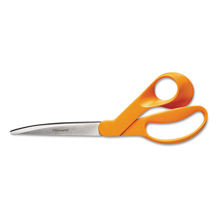 Fiskars - Home and Office Scissors, 9" Long, 4.5" Cut Length, Orange Offset Handle