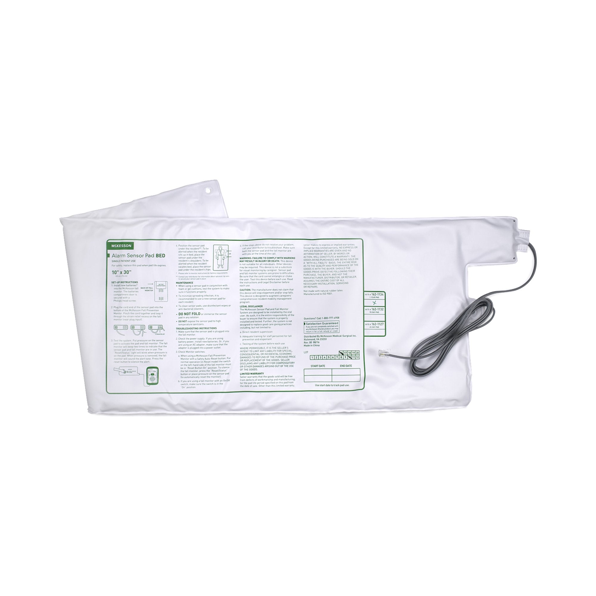 McKesson Brand - Bed Sensor Pad McKesson Brand 10 X 30 Inch [1/EA] (1020960_EA)