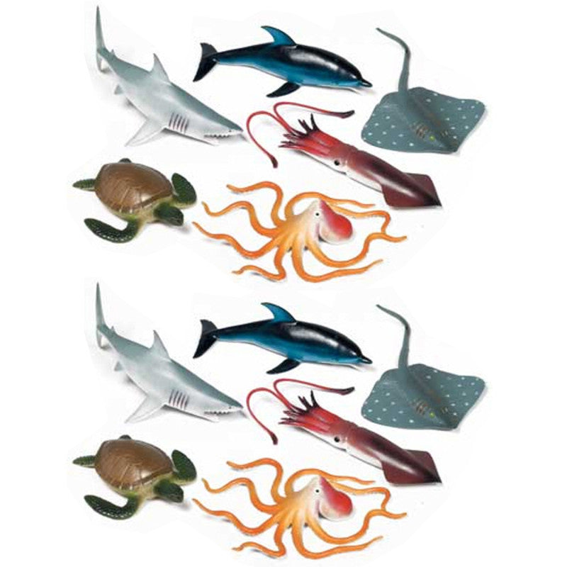 GET READY KIDS - Ocean Animals Playset, 6 Per Set, 2 Sets