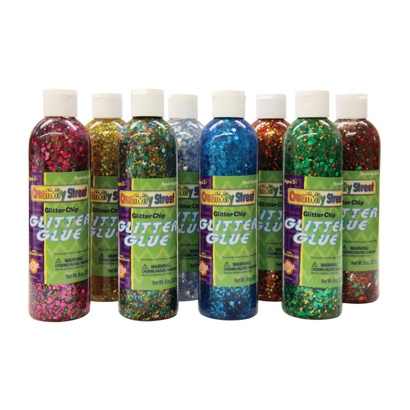 CREATIVITY STREET - Glitter Glue, Assorted Confetti, 8 fl. oz., 8 Bottles
