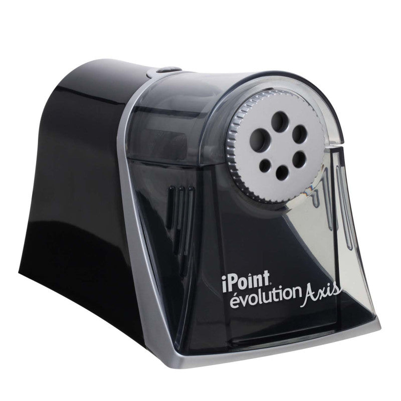 WESTCOTT - iPoint Evolution Axis Heavy Duty Electric Pencil Sharpener, Black/Silver