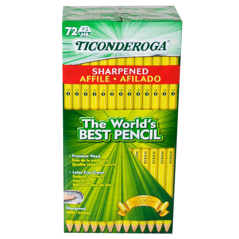 TICONDEROGA - Original Ticonderoga® Pencils, Pre-Sharpened, Box of 72