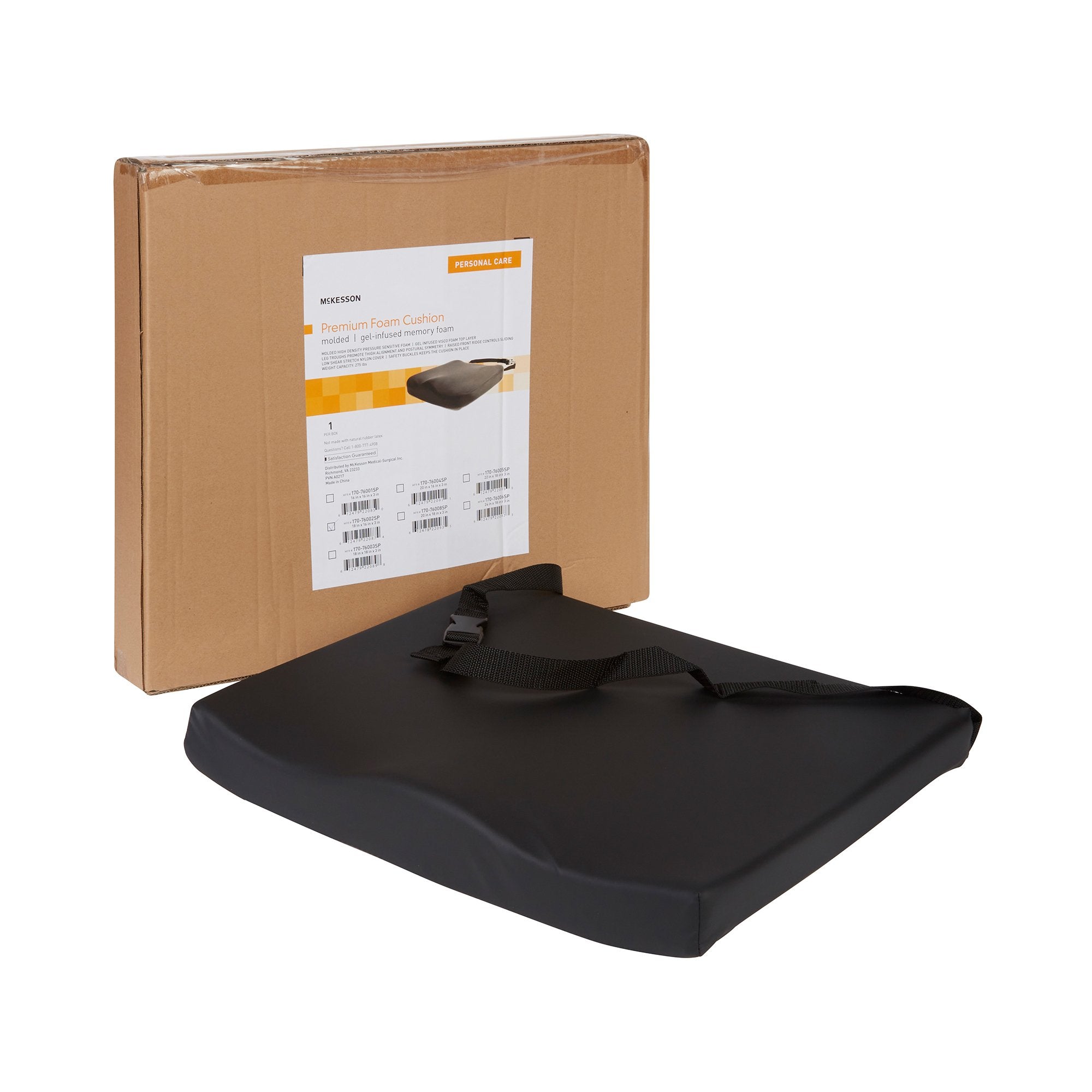 McKesson Brand - Contoured Seat Cushion McKesson 18 W X 16 L X 3 D Inch Molded Foam [1/EA]