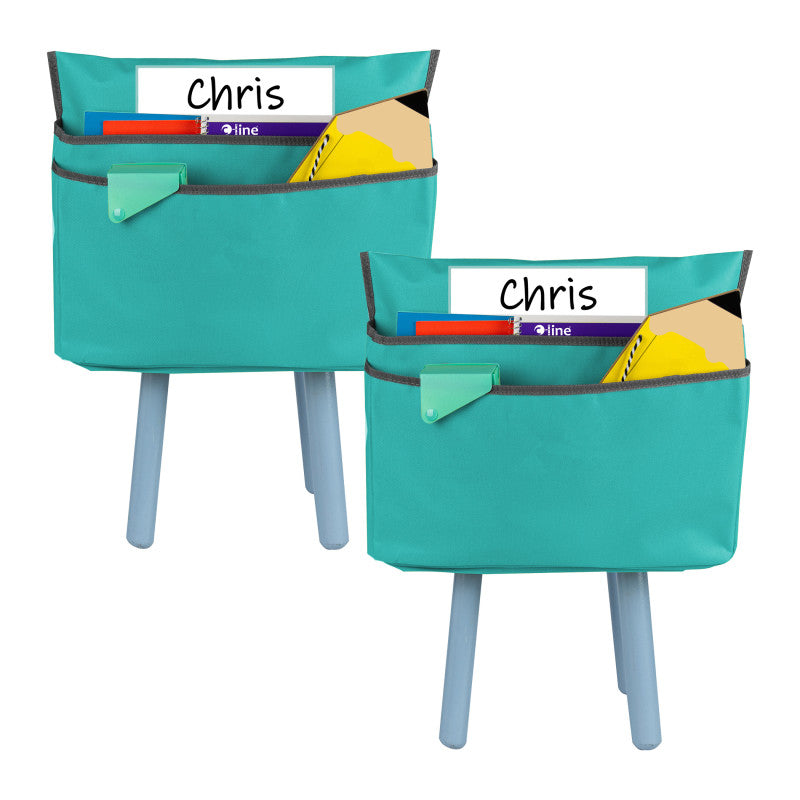 C-LINE - Standard Chair Cubbie™, 14", Seafoam Green, Pack of 2