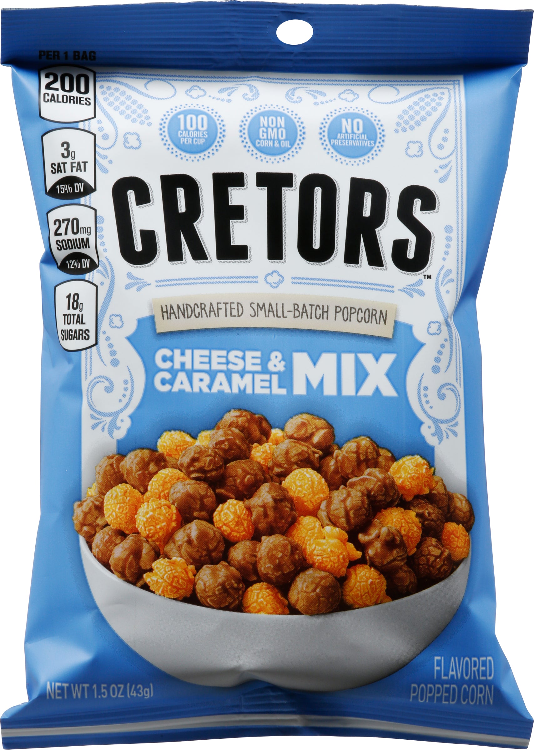 Cretors Cheese & Caramel Mix Popcorn 1.5 oz - Case of 12