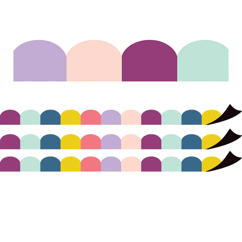 TEACHER CREATED RESOURCES - Oh Happy Day Scalloped Magnetic Border, 24 Feet Per Pack, 3 Packs