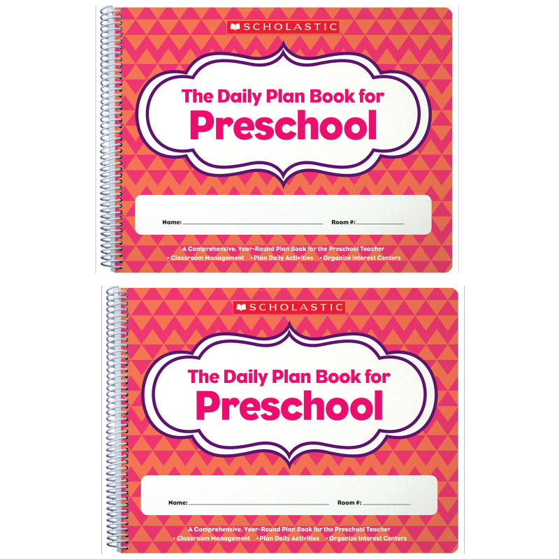 SCHOLASTIC TEACHING SOLUTIONS - The Daily Plan Book for Preschool, Pack of 2