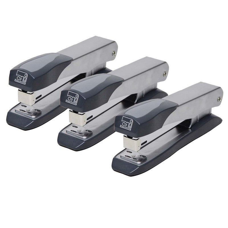 CHARLES LEONARD - Executive Metal Stapler, Full Strip, Gray, Pack of 3