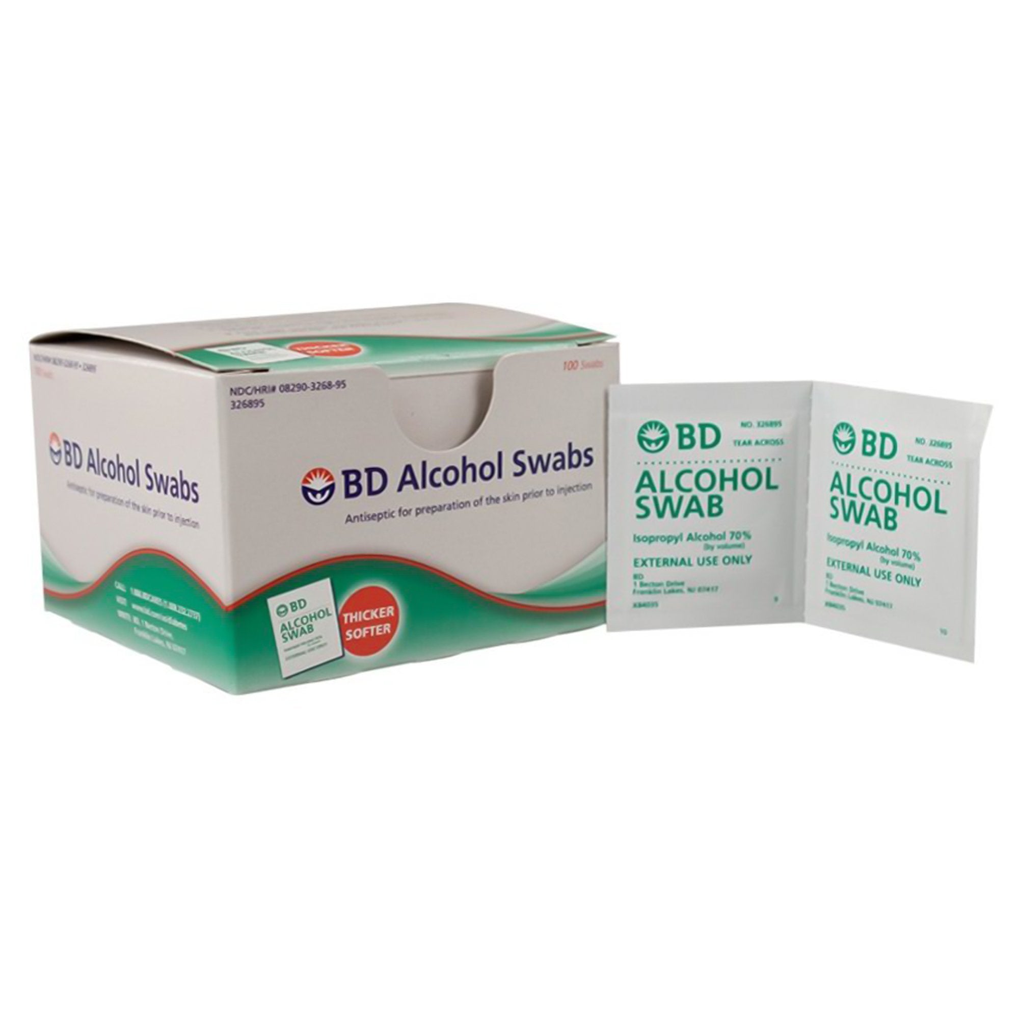 embecta Medical II LLC - Alcohol Prep Pad BD™ 70% Strength Isopropyl Alcohol Individual Packet NonSterile [100/BX]