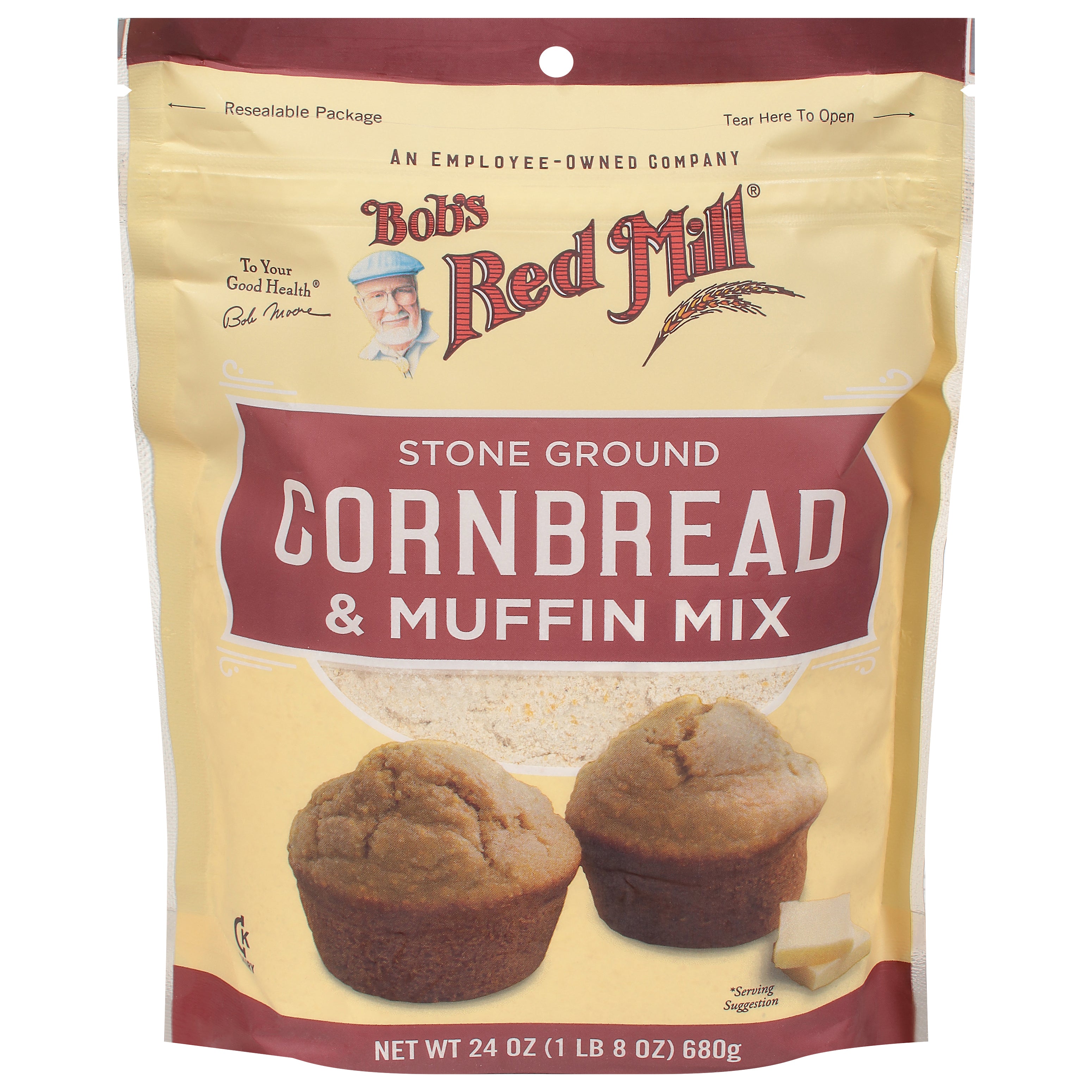 Bob's Red Mill Stone Ground Cornbread & Muffin Mix 24 oz - Case of 4