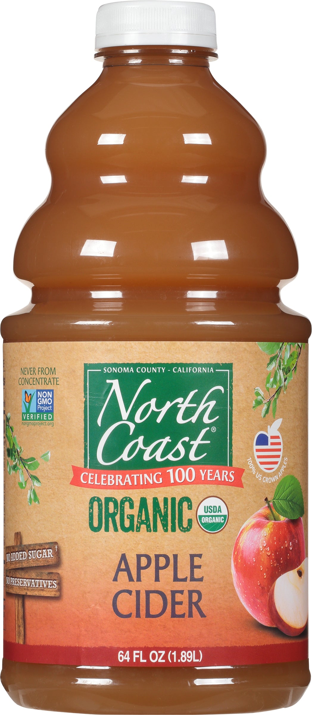 North Coast Organic Apple Cider 64 fl oz - Case of 8