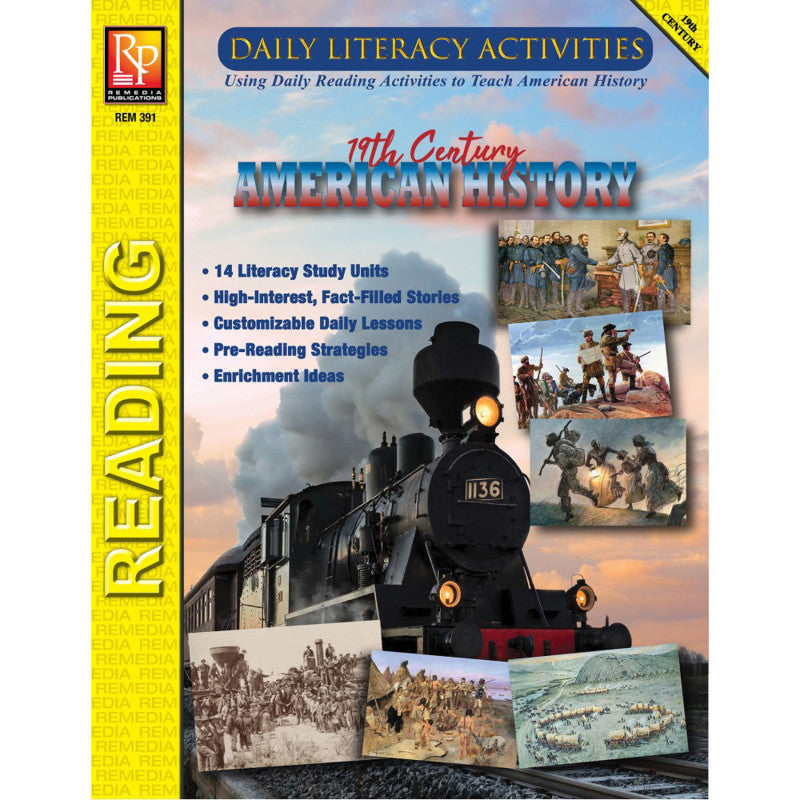 REMEDIA PUBLICATIONS - Daily Literacy Activities: 19th Century American History Reading