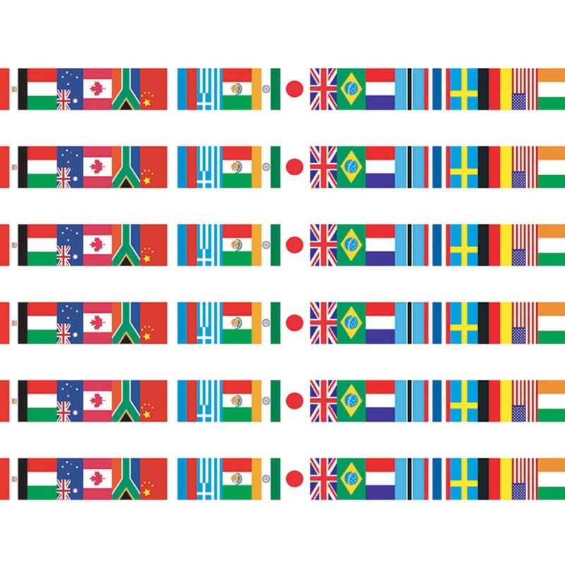 EDUPRESS - International Flags Spotlight Border™, 36 Per Pack, 6 Packs