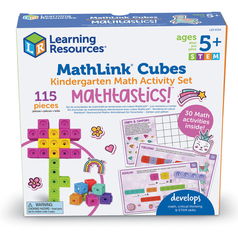 LEARNING RESOURCES - Mathlink® Cubes Kindergarten Math Activity Set: Mathatics!