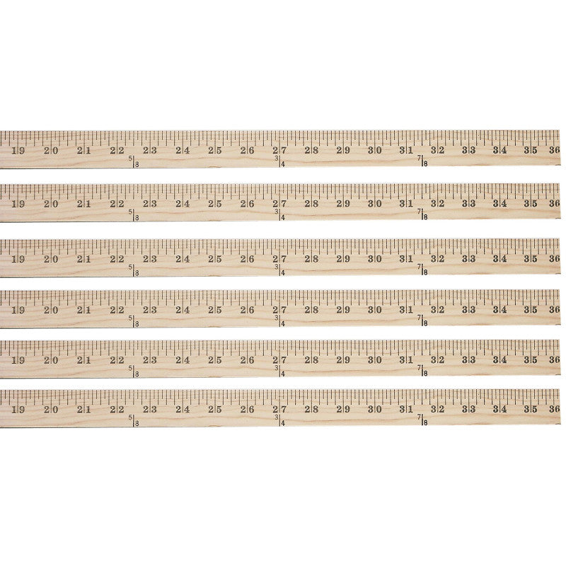WESTCOTT - Wood Yardstick, Pack of 6 (ACM10420-6)