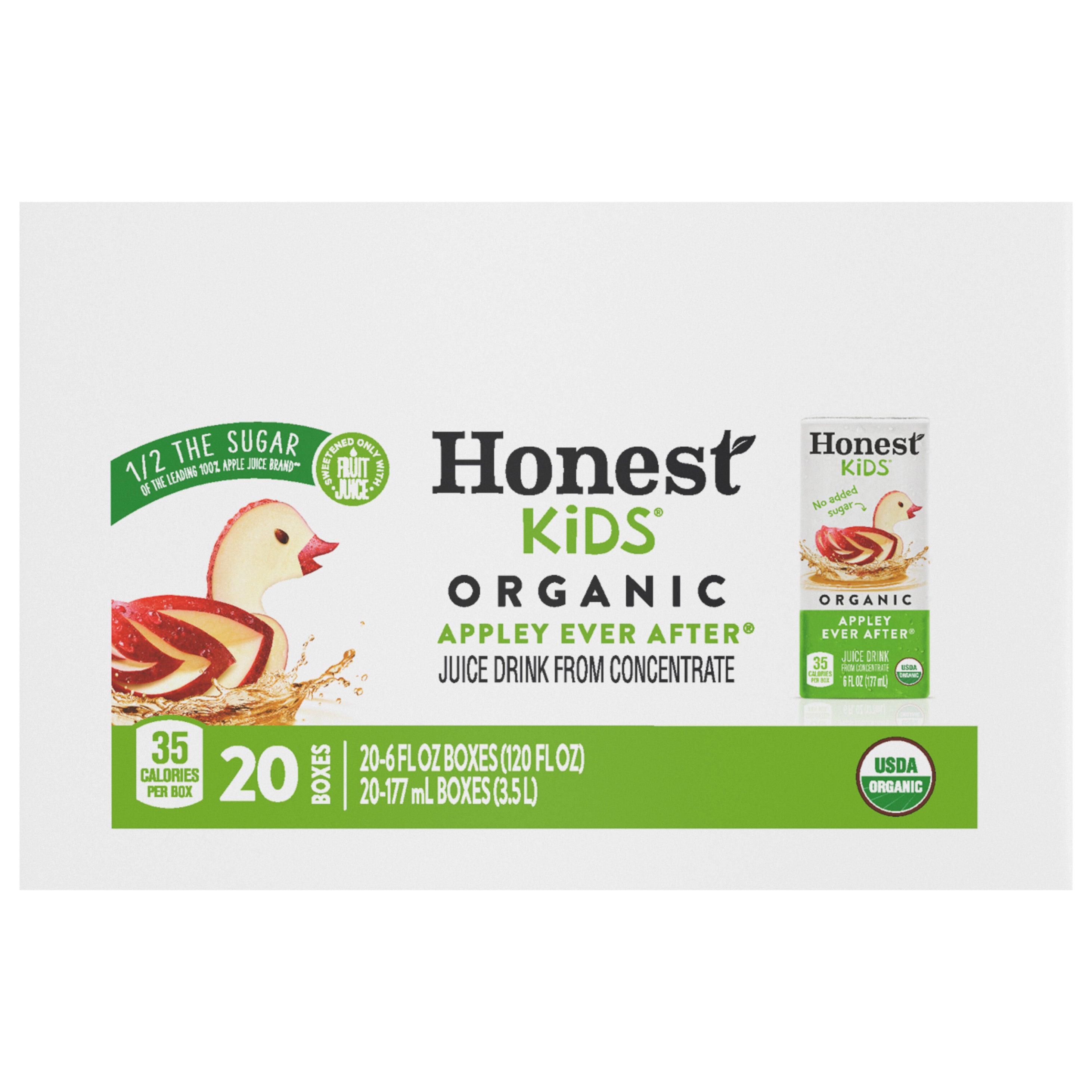 Honest Kids Appley Ever After Cartons, 6 fl oz, 20 Pack - Case of 1