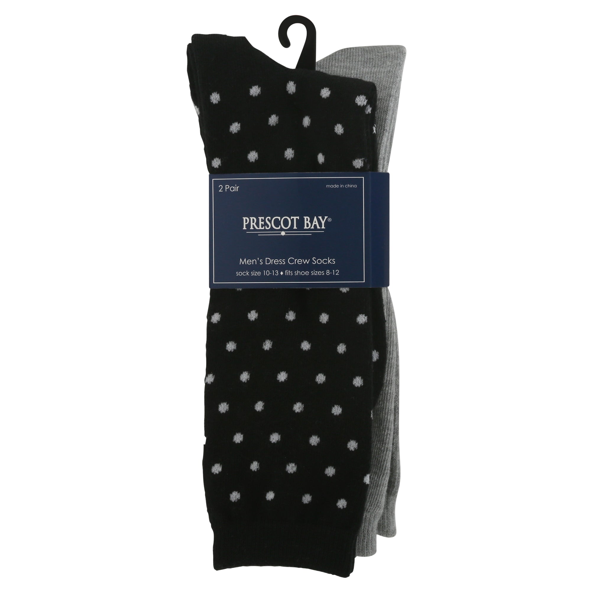 Prescot Bay Mens Men's Dress Crew Socks 2 ea - Case of 3