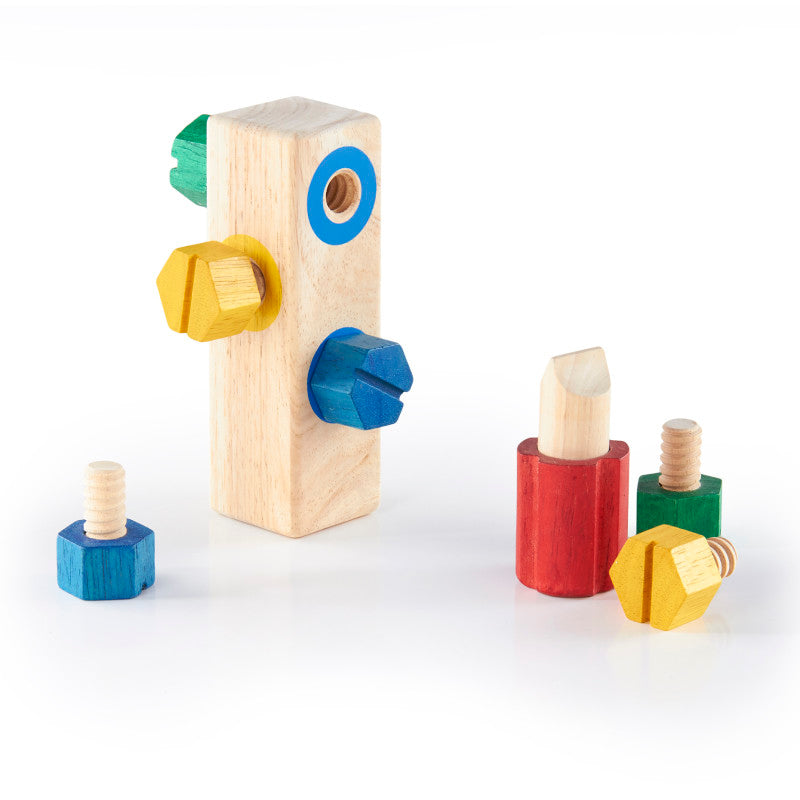 GUIDECRAFT - Screw Block™, Fine Motor Skill Matching Toy, 8 Pieces
