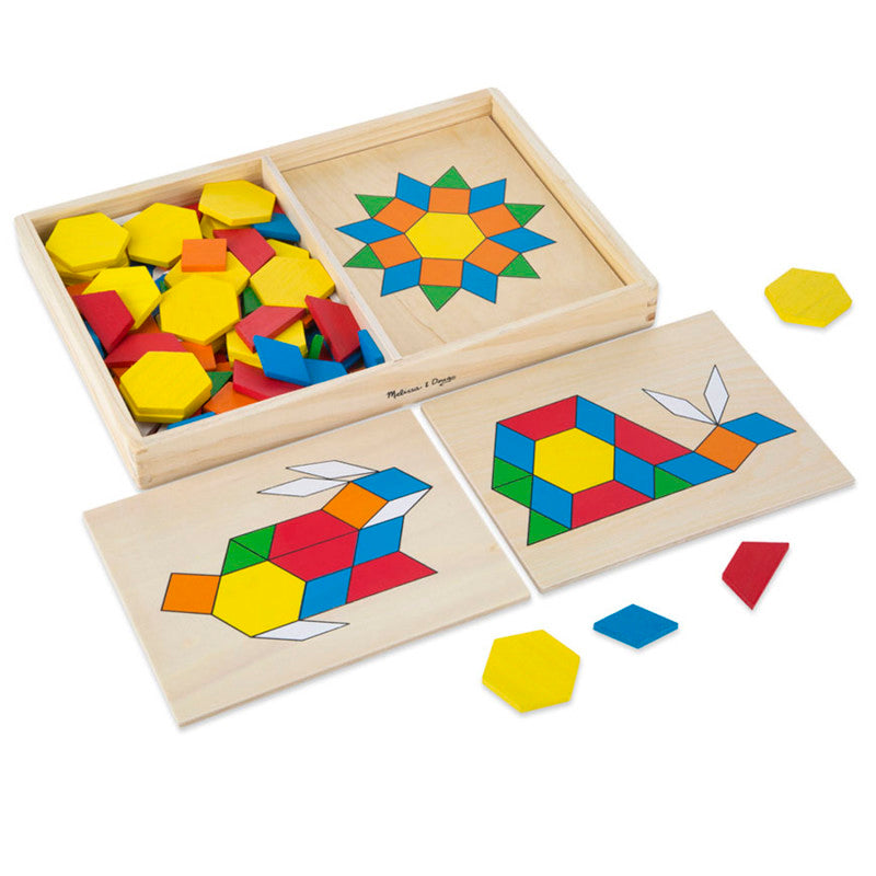 MELISSA & DOUG - Wooden Pattern Blocks & Boards