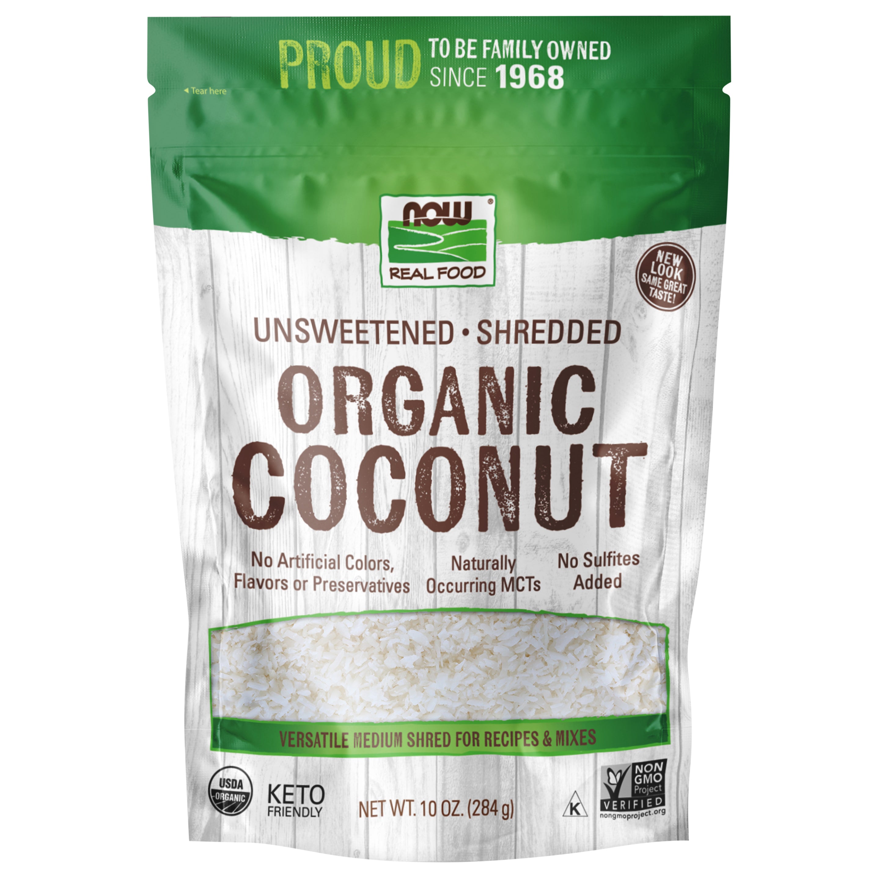 Coconut, Organic, Unsweetened & Shredded - 10 oz. - Case of 12