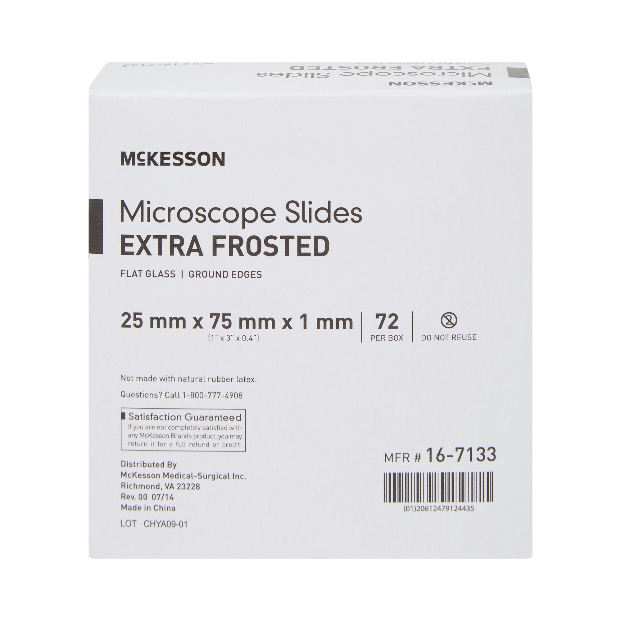 McKesson Brand - Microscope Slide McKesson 1 X 3 Inch X 1 mm Extra-Frosted End [1/BX]