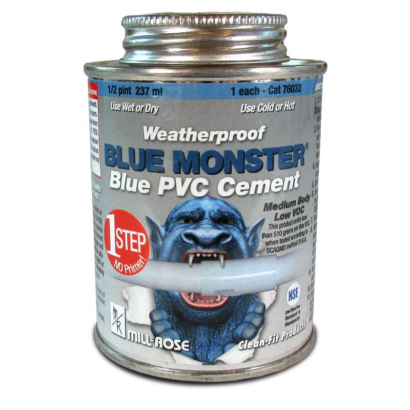 BLUE MONSTER - Blue Monster Blue All Weather Cement For PVC 8 oz