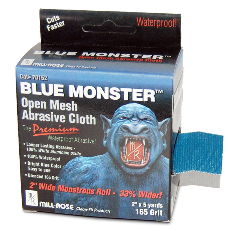 MILL ROSE - Mill Rose Blue Monster 5 yd L X 2 in. W Aluminum Oxide 165 Grit Medium Open Mesh Abrasive Cloth